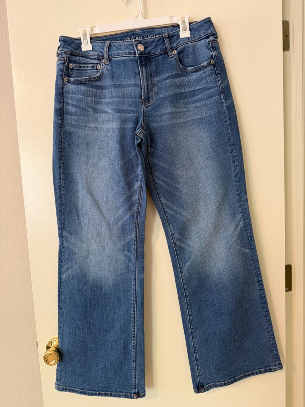 American Eagle Outfitters Women’s Mid Blue Flare Jeans